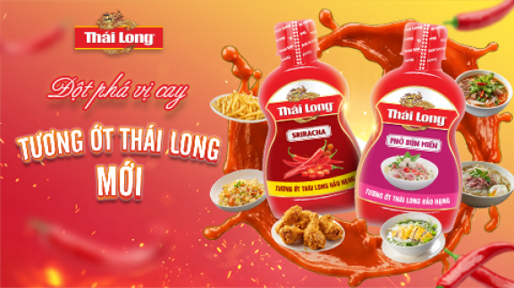 TƯƠNG ỚT THÁI LONG HẢO HẠNG MỚI – 2 HƯƠNG VỊ SRIRACHA & PHỞ BÚN MIẾN, GẤP ĐÔI LỰA CHỌN